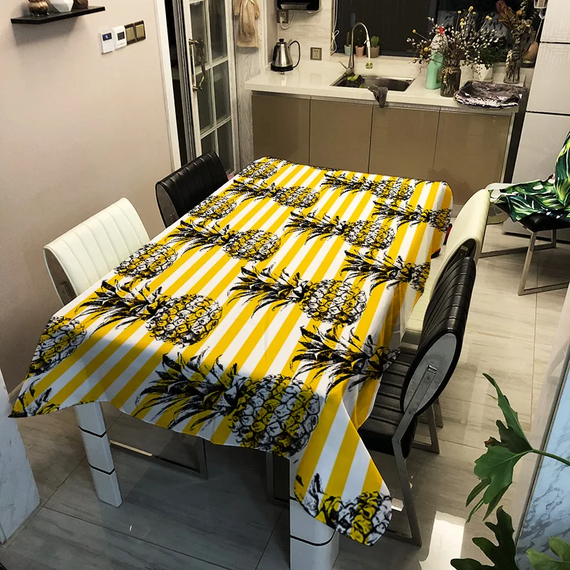 

Pineapple Series Tablecloth Waterproof Polyester Printed Tablecloth Rectangular Household Tea Table Cloth Tablecloth