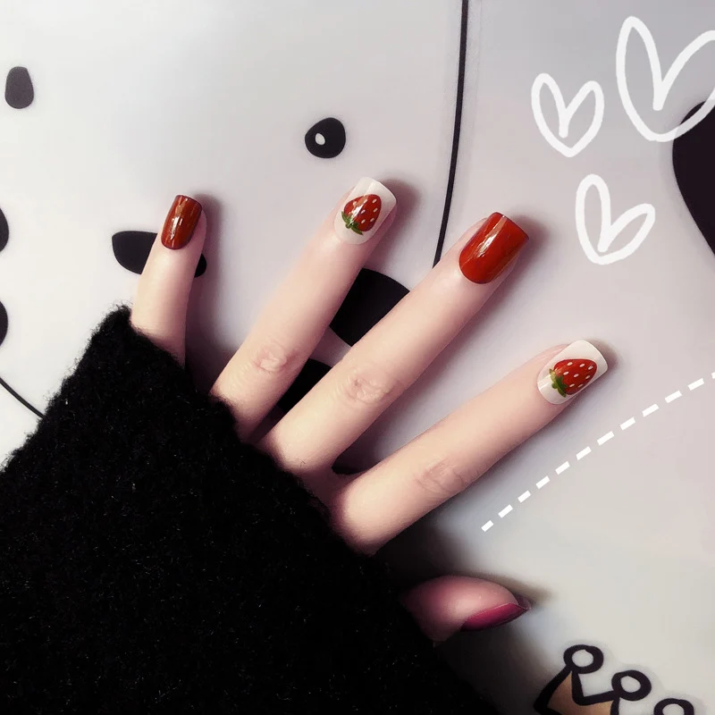 Поддельные ногти Мода милый патч 24 шт Свадьба День Рождения Вечеринка женщины и