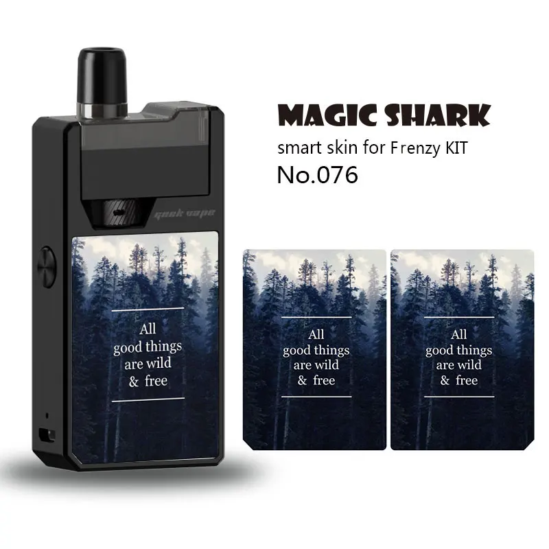Модная наклейка с пейзажем Magic Shark чехол-пленка английскими словами для Frenzy KIT Vape
