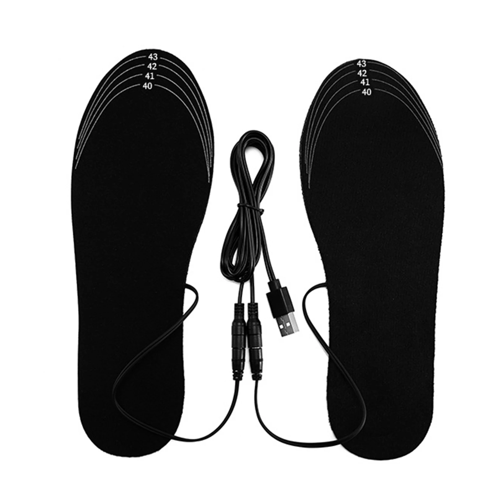 

1 Set EVA Heated Insoles Rechargeable Electric Heated Insole USB Charging Cuttable Unisex Electric Insoles for Daily Life