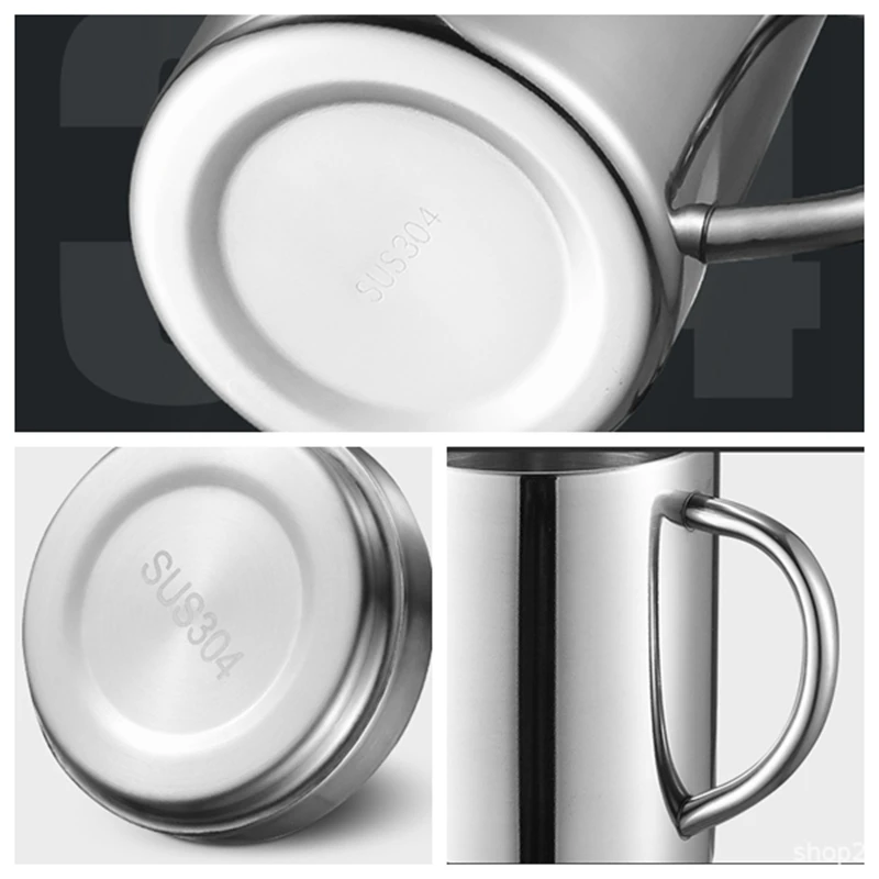 

Double Wall Stainless Steel Coffee Mug with lid Portable Cup Travel Tumbler Coffee Jug Milk Tea Cups Double Office Water Mugs