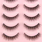 Ресницы Накладные натуральные, короткие, перекрещивающиеся, 5 пар, 2019