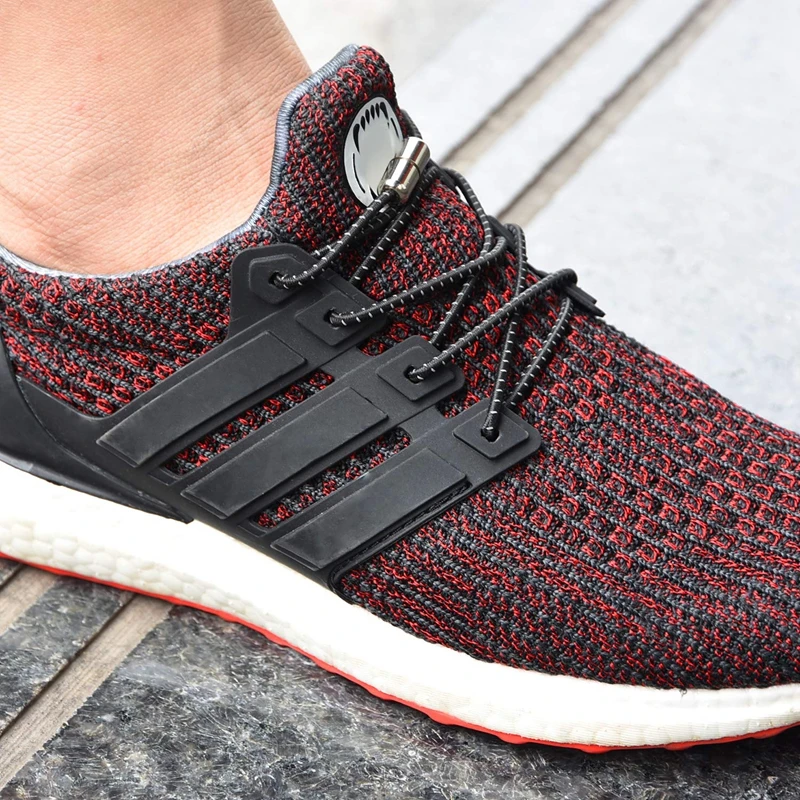 New Reflective Shoelaces Elastic Metal Tip Round Shoe Laces No Tie Convenient Quick Lock Shoelace Child Adult Unisex Lazy Lace