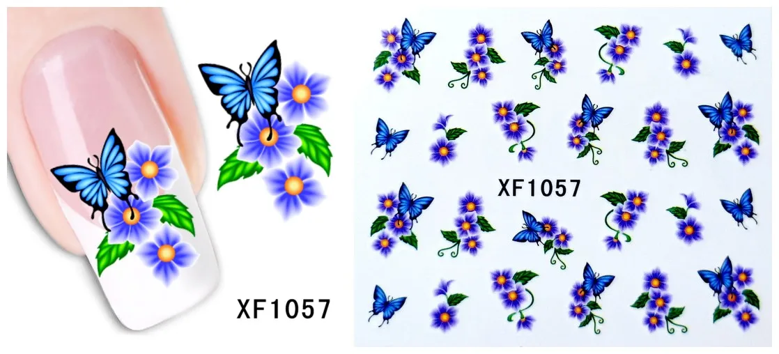 5 листов водные 3D Наклейки для дизайна ногтей|Стикеры и наклейки| |