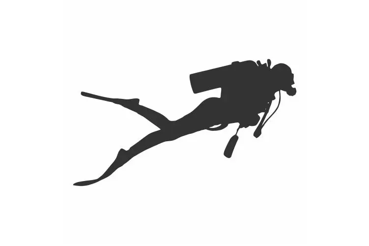 Крепкий человек свободно погружающийся Под море автомобильные наклейки для