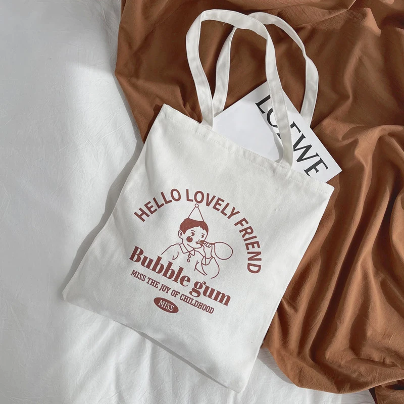 

Холщовые сумки с рисунком в японском стиле, художественная сумочка на ремне для женщин, сумки для покупок, экологически чистая Студенческая...