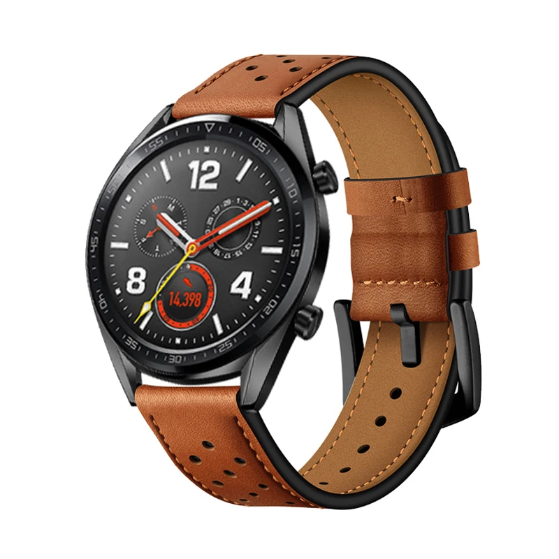 

huawei gt watch band for Samsung Galaxy watch 46mm/Gear S3 Frontier Classic strap 22mm watchband Genuine Leather bracelet