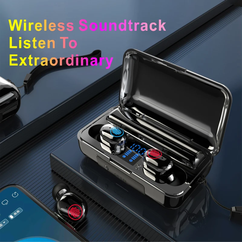 

A19 Bluetooth Earphones True Wireless Headphones 5.0 In-Ear Earbuds Mini Headset Stereo Sound Sport Earpiece Touch Control