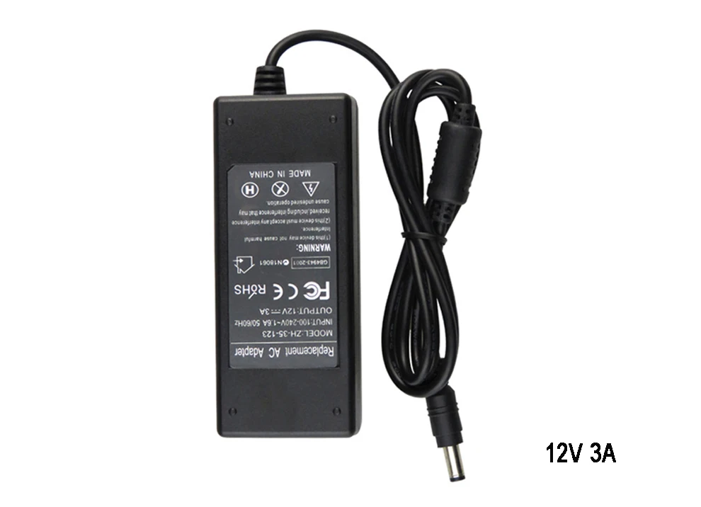 12 В адаптер питания для светодиодной ленты AC110-220V к DC12V 1A 2A 3A 4A 5A 6A 10A трансформатор с EU/US/UK/AU разъем