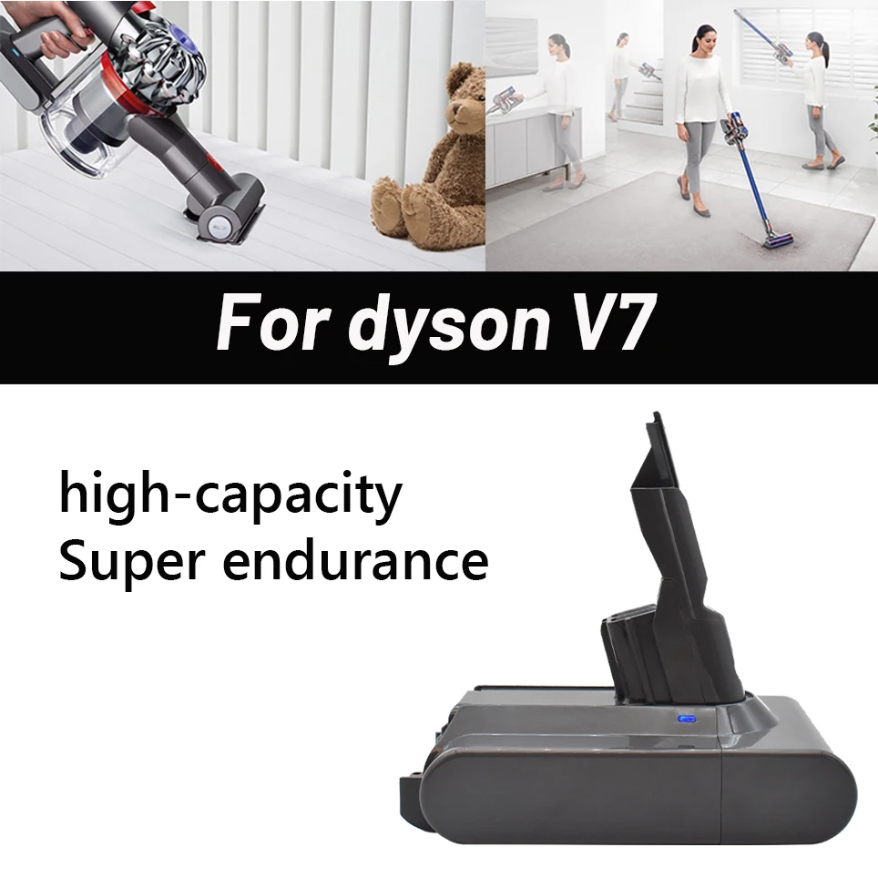 

2021NEW 21.6v 4.8/6.8/9.8/12.8ah Li ion rechargeable battery L70 for Dyson V7 fluffy V7 animal V7 Pro Vacuum Cleaner Replacement