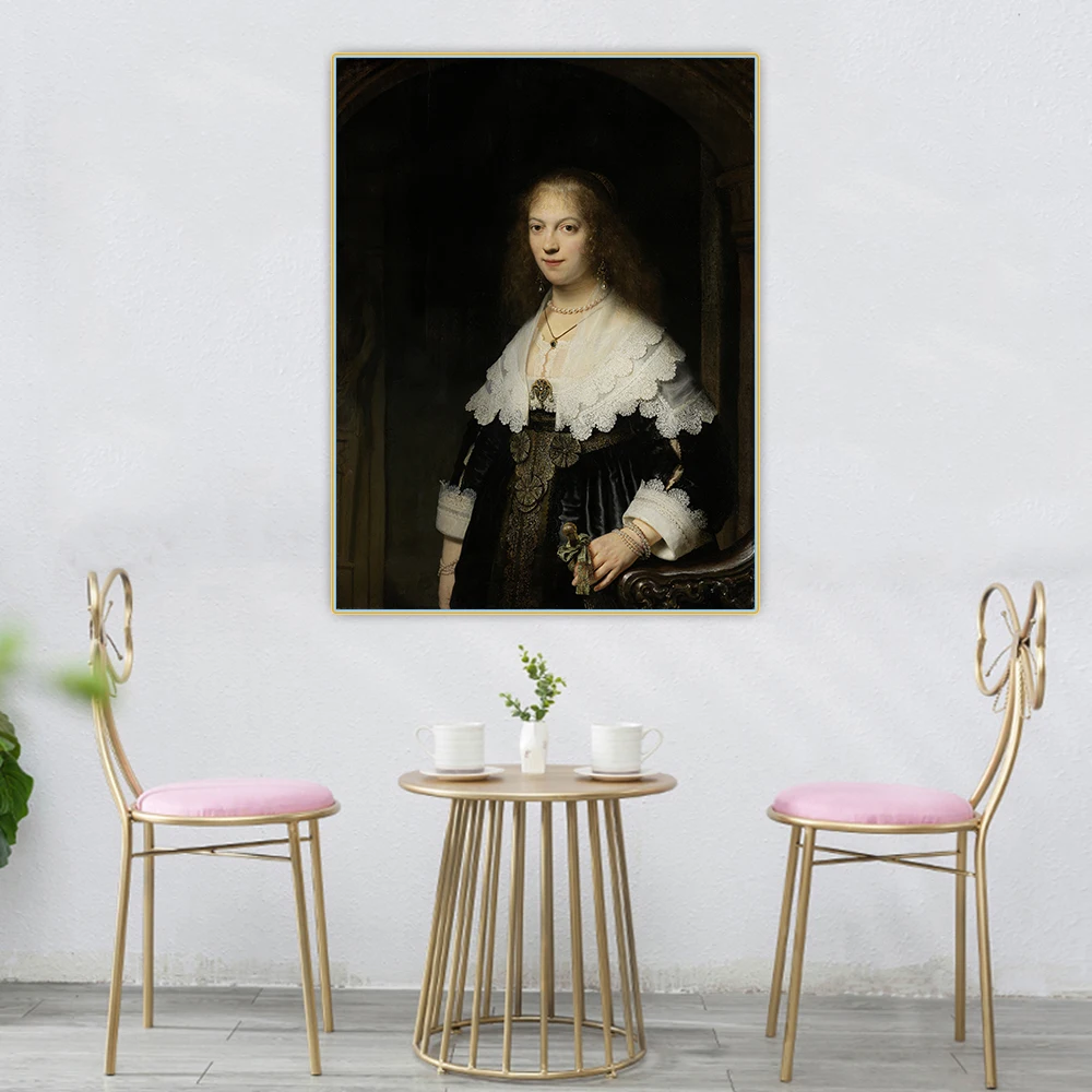 Citon 》 портрет Марии поездки Картина на холсте Рембрандта масляная живопись