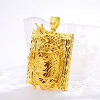 Exquisite Gold Color Pendant for Men's Wedding Anniversary Gifts Delicate 3D Dragon Necklace Pendant for Men Male Jewelry