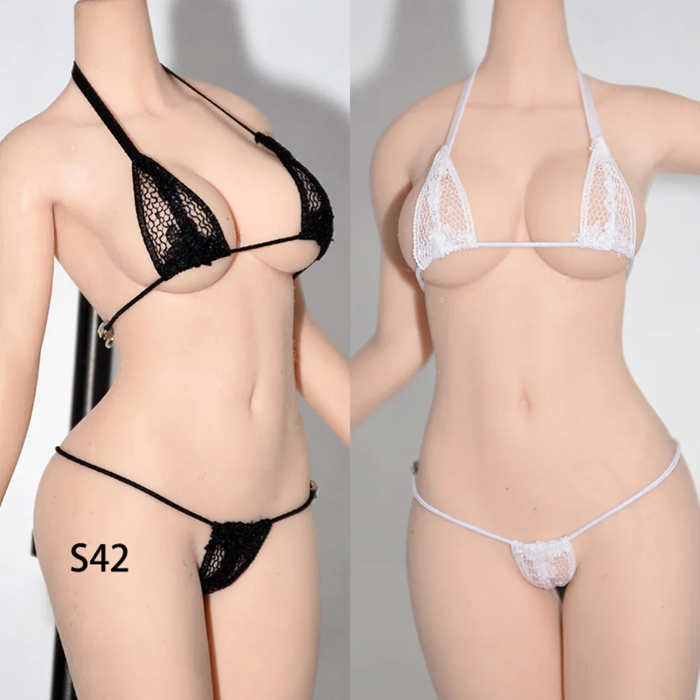 

1/6 Scale Female Sexy Lace Clothes Three-point Underwear Bikini Suits For 12'' Action Figure Seamless Body Model
