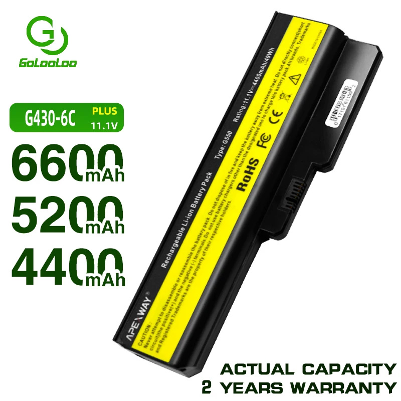 Golooloo 4400 мА/ч батарея для LENOVO LO8O6C02 LO8O6D01 LO8O6D02 LO8S6C02 LO8S6D02 LO8S6Y02 B460 B460G B460L B550 B550A B550G|lenovo