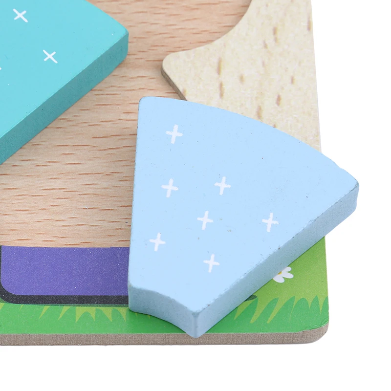 

Wood Puzzle Toys Wooden 3D Puzzle Jigsaw For Children Baby Cartoon Animal Puzzles Educational Toy