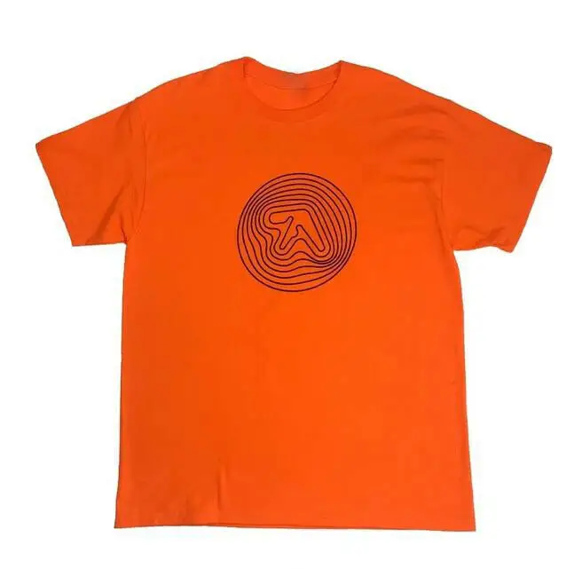 Футболка virгил Abloh - Aphex Twin Coachella оранжевая/черная | Мужская одежда