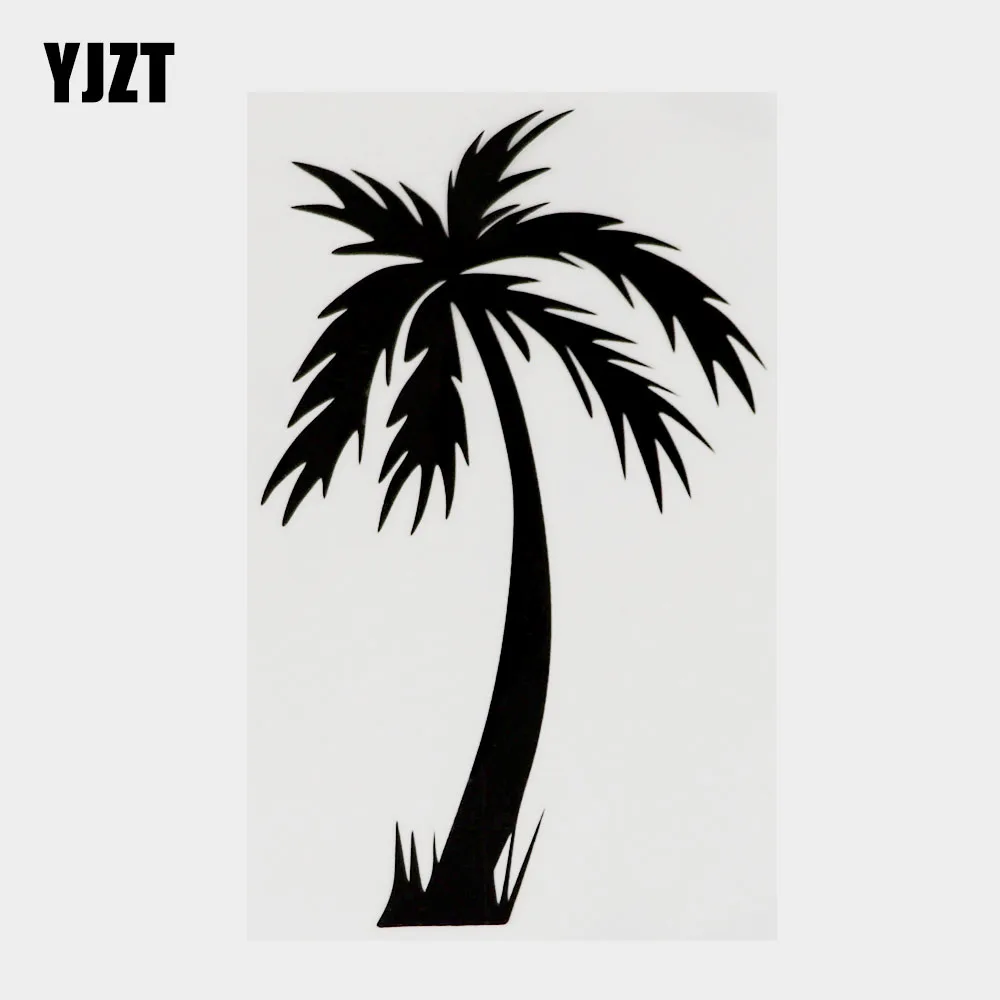 

YJZT креативная виниловая наклейка на автомобиль с изображением деревьев 9,3 см × 14,9 см черная/Серебристая Наклейка для стайлинга автомобиля ...