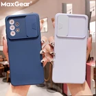 Чехол-слайдер для камеры Xiaomi Redmi Note 10 Pro 9 8 9S 10S 9C K40 Mi 10T 11 POCO X3 NFC F3, Мягкий противоударный чехол для объектива