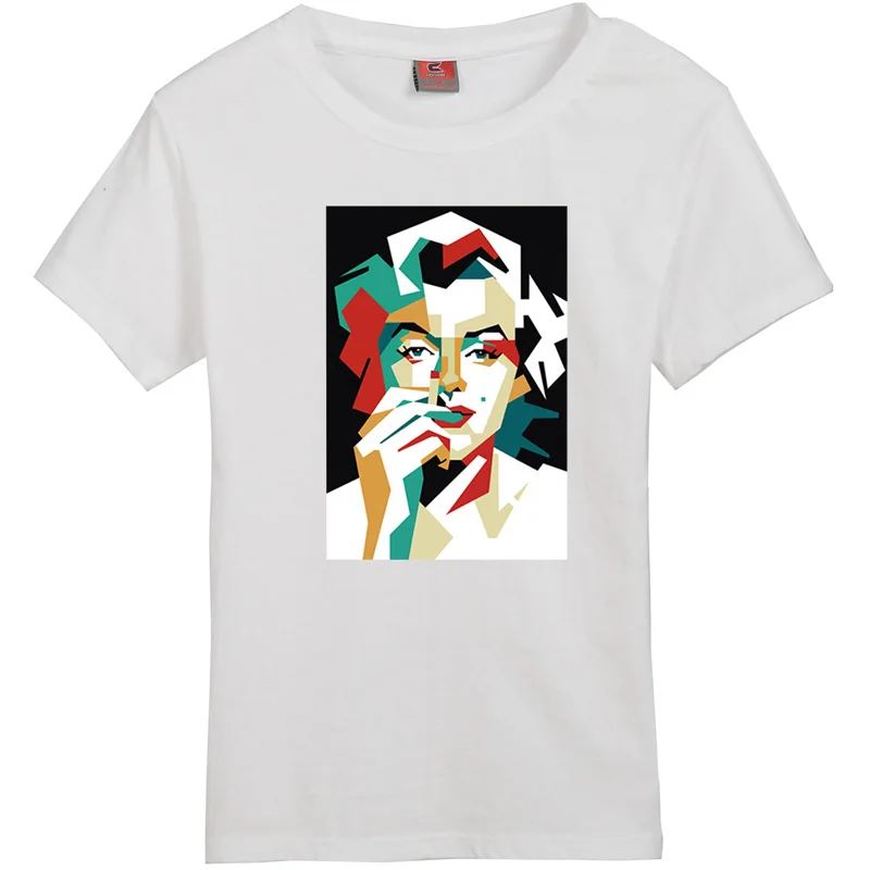 Модная уличная Базовая футболка Looose Женская хлопковая белая свободная с