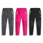 Детские уличные теплые штаны, флисовые брюки, русские зимние водонепроницаемые ветрозащитные лыжные штаны для мальчиков и девочек, 2020