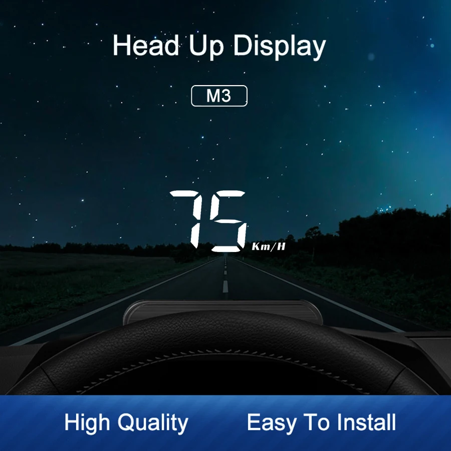 Автомобильная электроника Hud км/ч миль/ч лучше чем H90 OBD2 лобовое стекло проектор