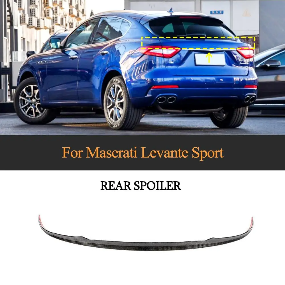 Карбоновый спойлер заднего бампера для Maserati Levante 2016 2019 автомобиля задний