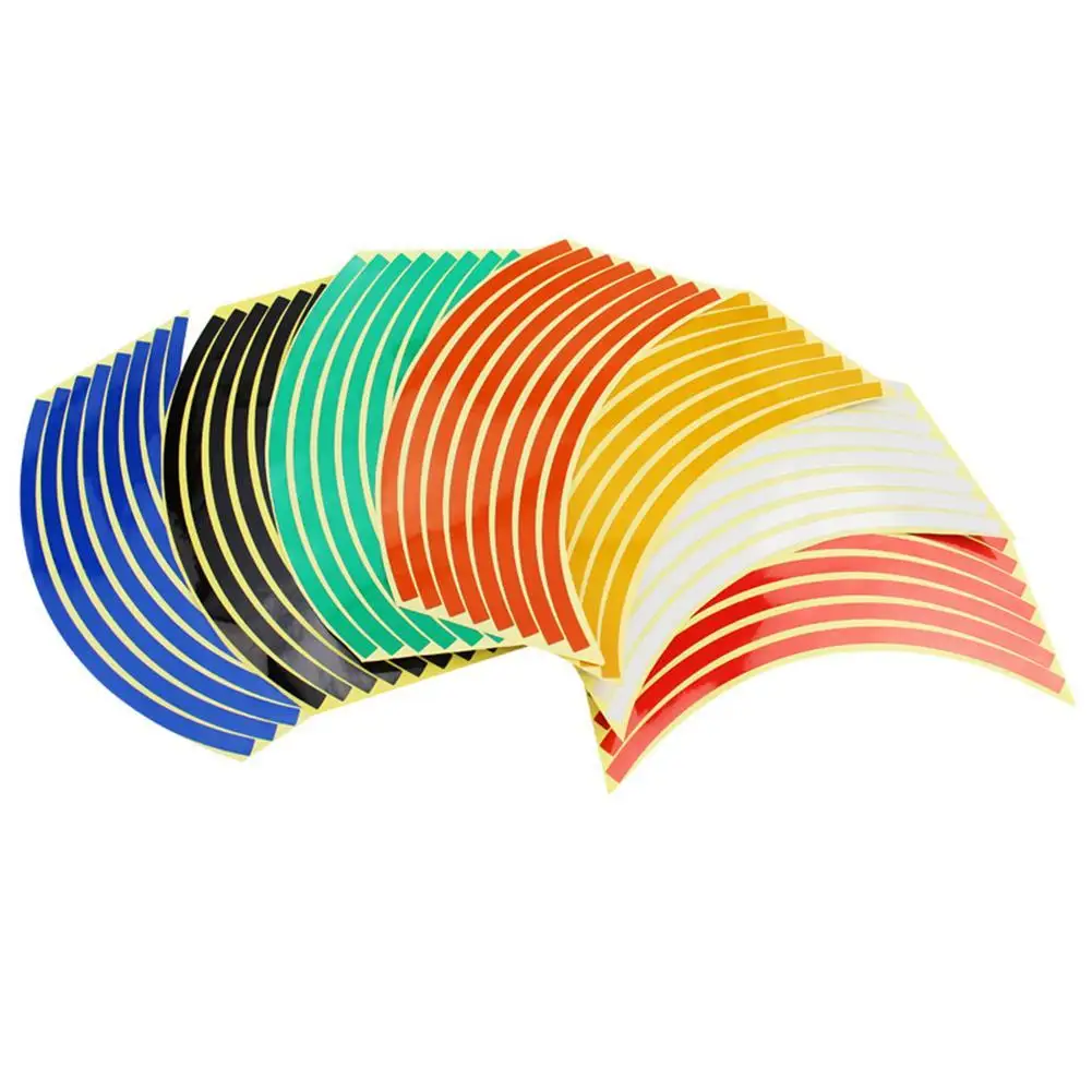

16 Strips Reflective Motocross Bike Motorcycle Sticker for 12 Inch Motorcycle Auto Wheel Rim Motorbike Moto Stickers Car Styling