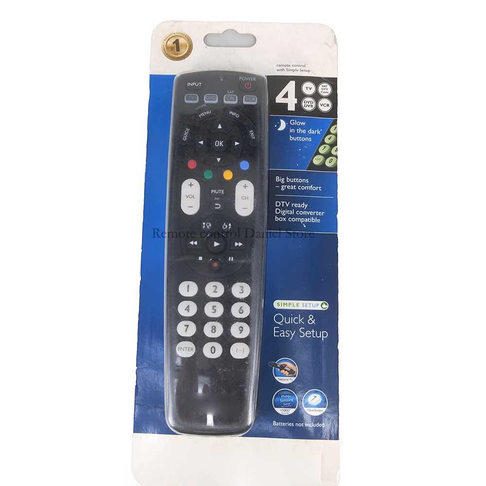 

NEW Original For Philips SRP4004WM/17 Universal TV VCR STB DVD Remote control Quick & Easy Setup