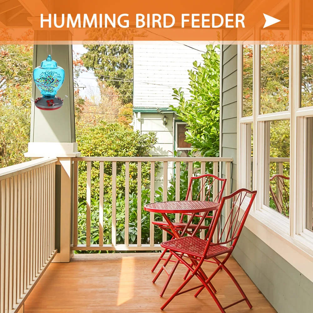 

1 Set Glass Bird Feeder Useful Bird Feeder Animal Feeding Tool Birds Food feeder