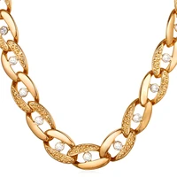 collare crystal choker necklace women men jewelry goldsilver color rhinestone chunky big necklace women n102