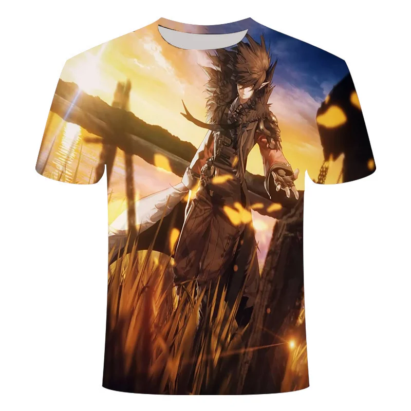 Новейшая 3D футболка с рисунком аниме Мужская 2D игра DNF футбольная рубашка