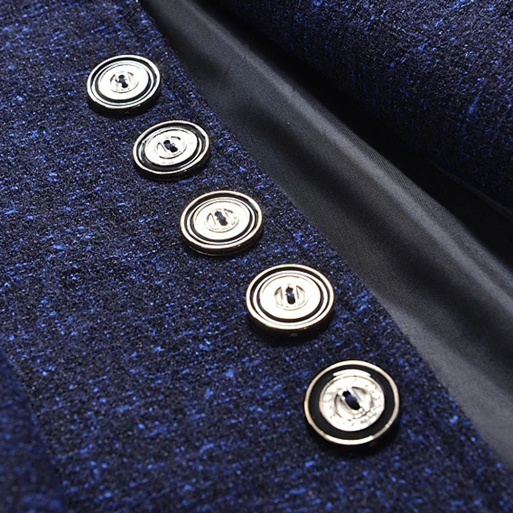 Мужской однобортный Блейзер с длинным рукавом однотонный облегающий блейзер