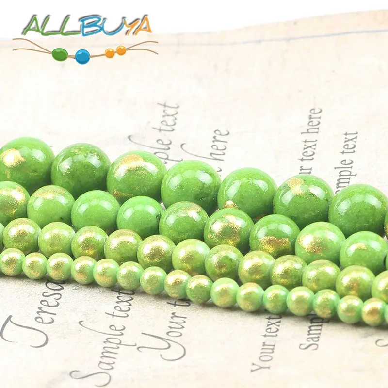 Бусины из натурального камня 4-12 мм зеленый Лазурит бусины нефрита для