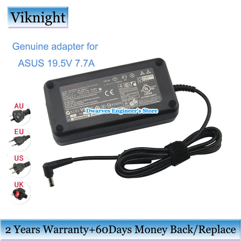 Подлинная 19 5 V 7.7A AC DC адаптер питания ноутбука для ASUS G73J G53S G73S G74 G74S G53SX G53SW G74SX MSI GS40