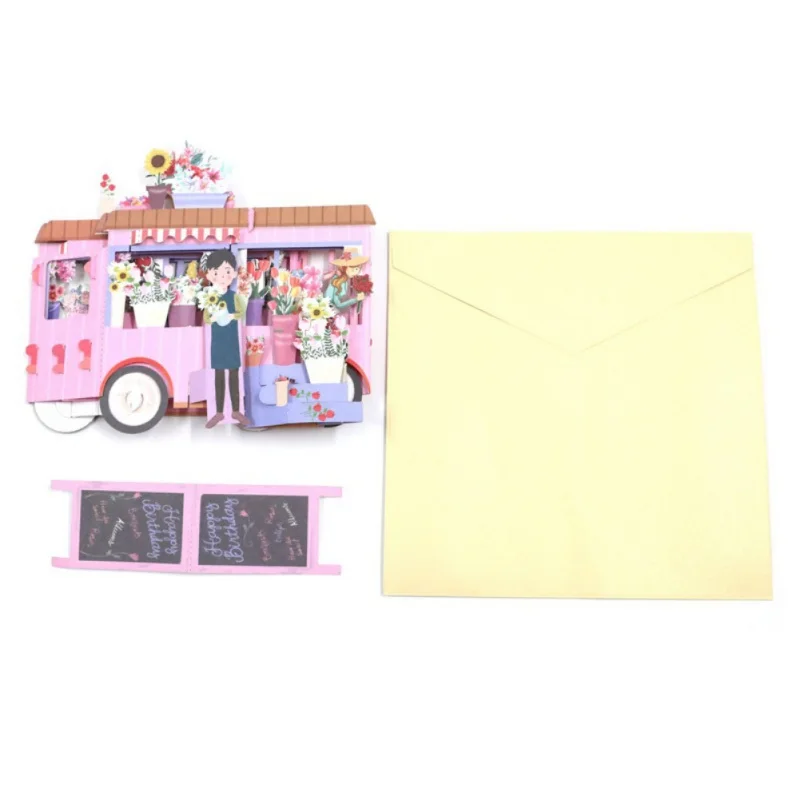 DIY ручной работы с трехмерной аппликацией в виде Мультфильм поздравительных