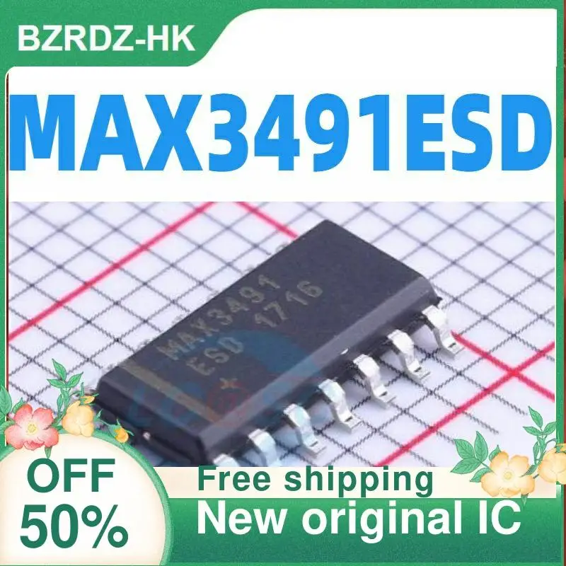 2-10PCS/lot MAX3491ESD+T 10MBps RS-422 RS-485 New original IC