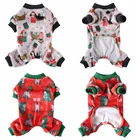 Рождественская одежда для маленьких собак, Рождественский комбинезон для домашних животных, зимнее пальто с 4 ногами, одежда, милая одежда для щенка