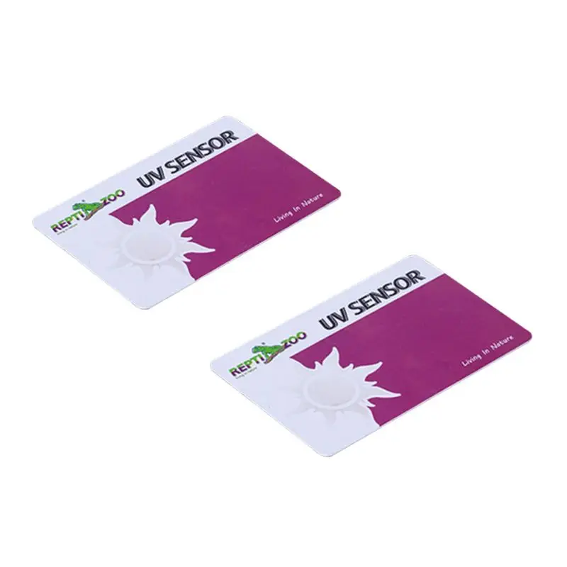 

2 Pcs/set Reptile Terrarium UVB Test Card UV Light Lamp Life Tests Paper C7AD