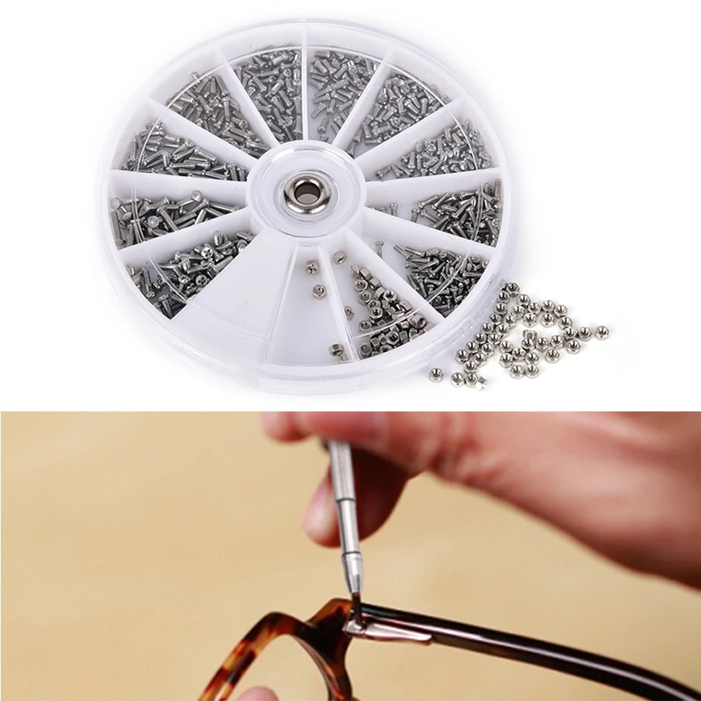 

1Box (600pcs) Assortment Kit Screw 12 Kinds Of Small Screws Nuts For Watches Glassess Repair Tools
