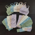 Женские Бесшовные комплекты для йоги, спортивные Леггинсы с пузырьками и ягодицами, пикантные летние шорты, топы с длинным рукавом, карамельные цвета, костюмы для тренировок и бега, 24 шт.