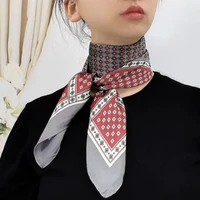 2020 hot sale female silk neck scarf square hair scarves foulard head brand shawls and wraps neckerchief bandana hijab poncho