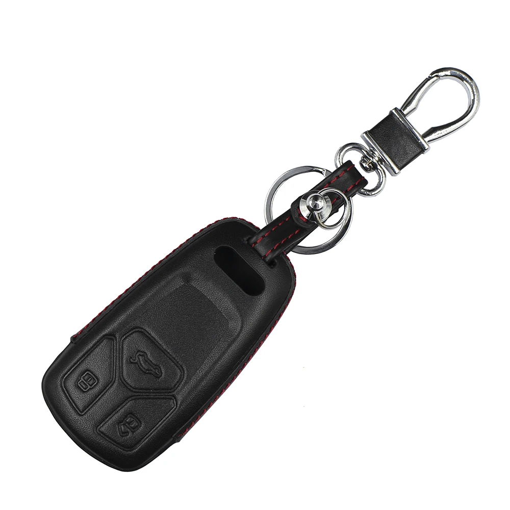 Кожаный чехол для автомобильных ключей OkeyTech защитный Audi A4 A4L 8S 2017 2016 Allroad B9 Q5 Q7 TT TTS