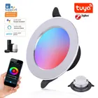 Умная лампа Zigbee с голосовым управлением, цветная RGB лампа для Tuya Smart Life, умных вещей, Alexa Google Home, декоративное светильник щение