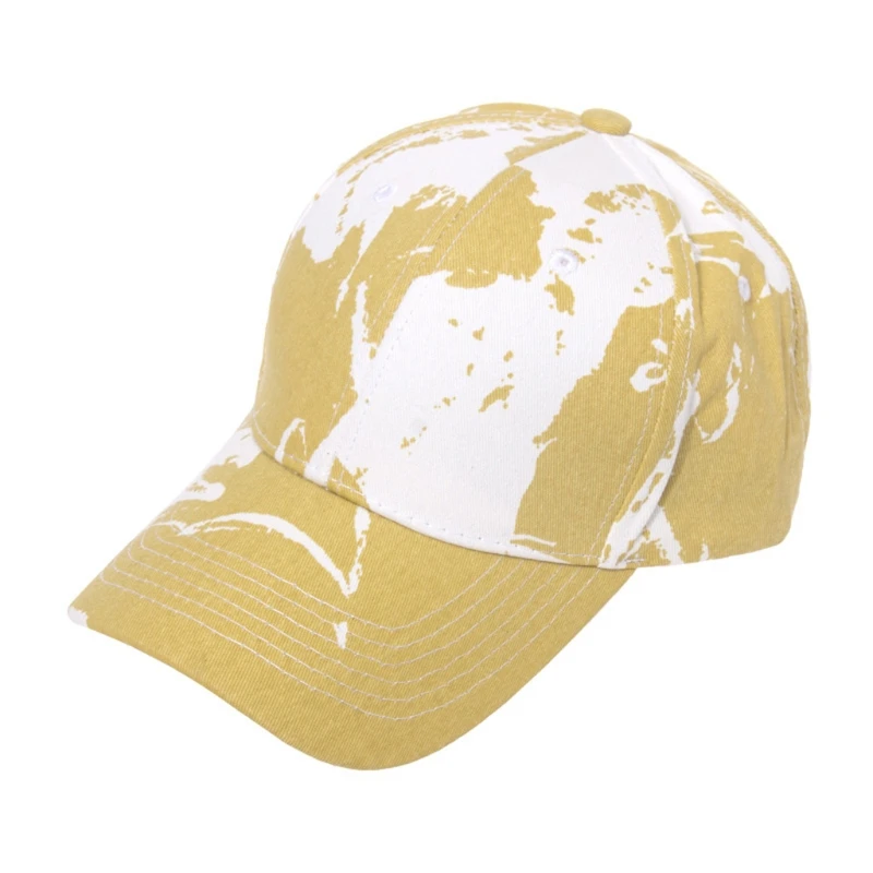 

Summer Sunscreen Baseball Cap Multicolor Tie-Dye Letters Graffiti Trucker Hat