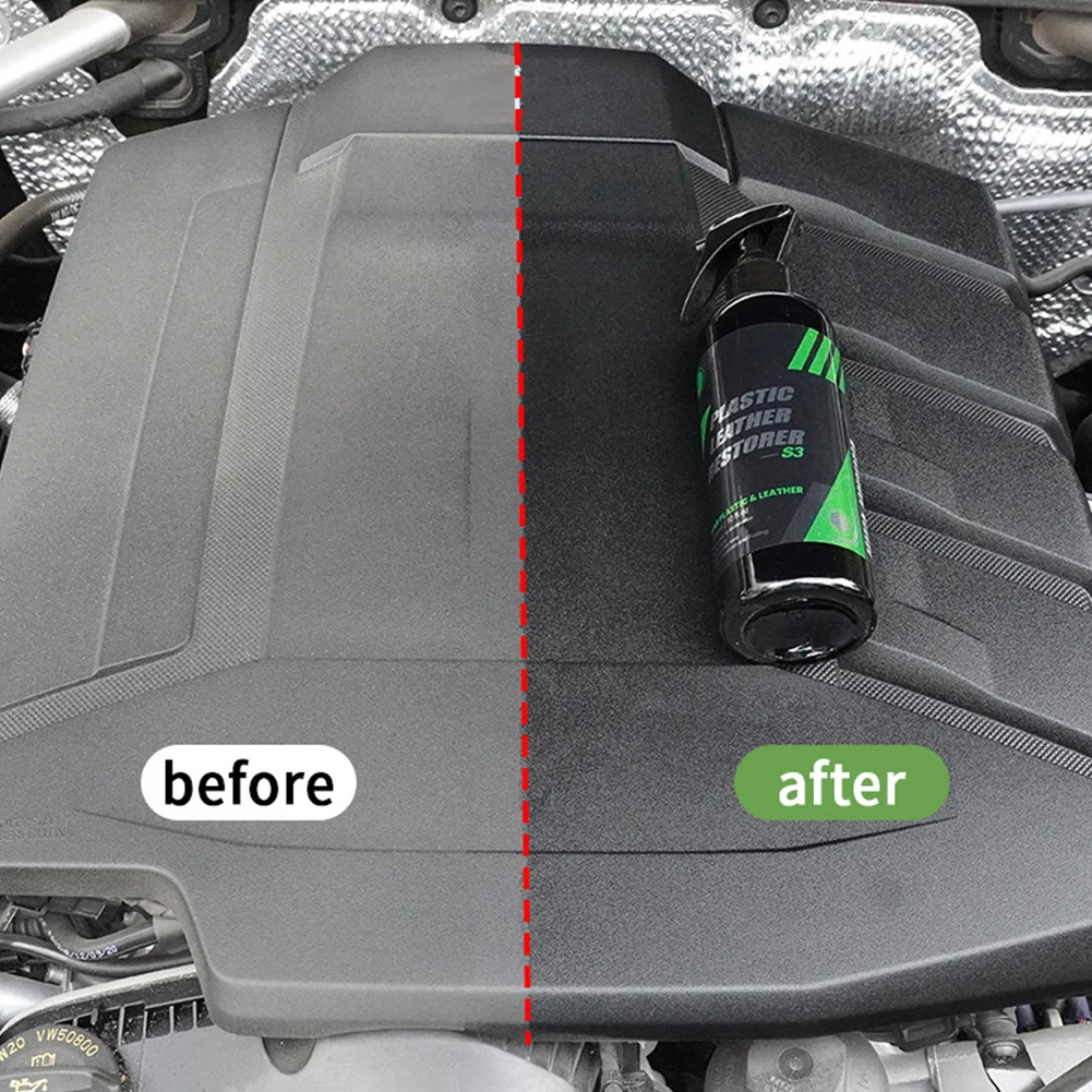50ml/100ml Plastic Renovator for Car Interior Spare Parts Seat Leather Liquid Wax Restore Cleaner Spray Accessories - купить по