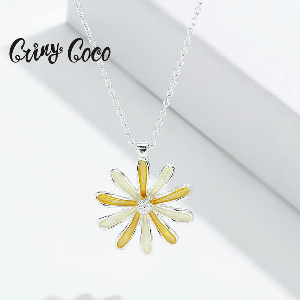 Оригинальный дизайн подвески и ожерелья с маргаритками модное женское колье