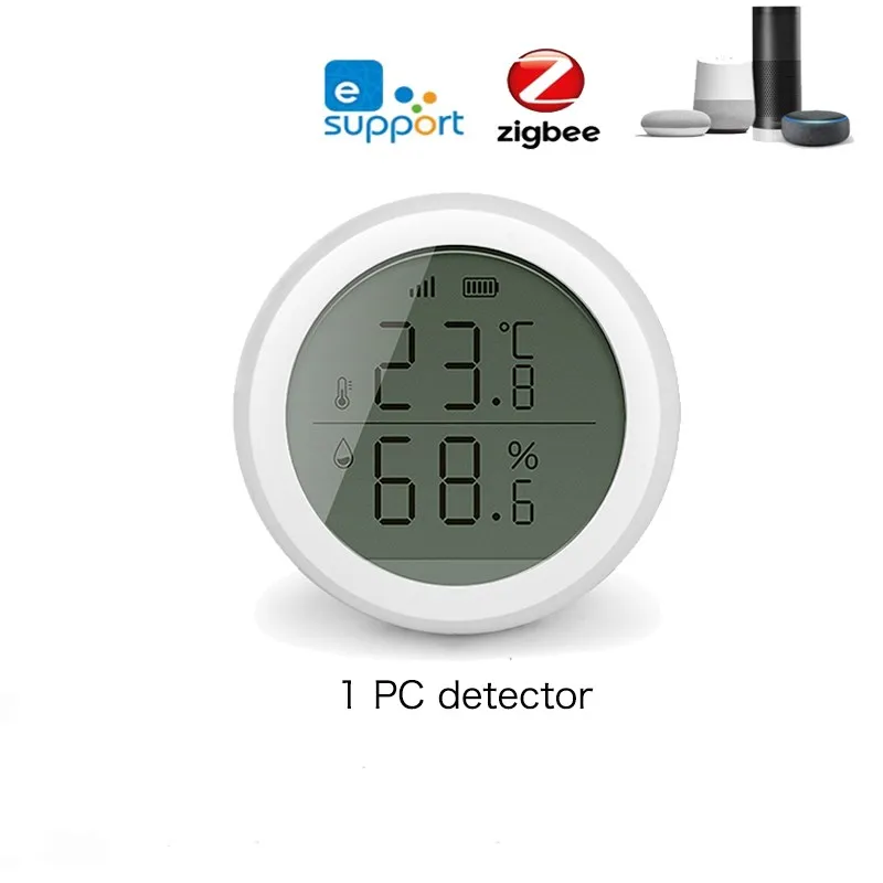 

EWelink Smart Home Temperature And Humidity Sensor Detec With LED Screen Works With Home Assistant App Tuya Zigbee Gateway Hub