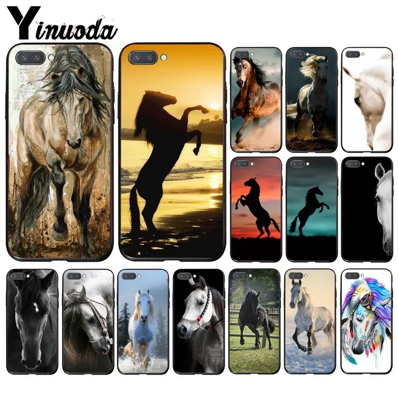 Чехол для телефона Yinuoda Running horse Huawei Honor 8X 9 10 20 Lite 7A 5A 7C 10i 9X pro Play 8C|Бамперы| |