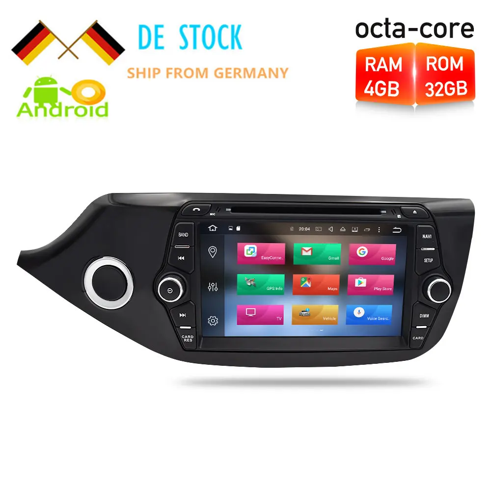 Android 8.0 Ips экран Android 9,0 автомобильный Радио gps навигация Мультимедиа dvd-плеер для Kia Ceed 2012- Авто RDS Аудио wifi стерео 4G ram - Цвет: Android 8.0