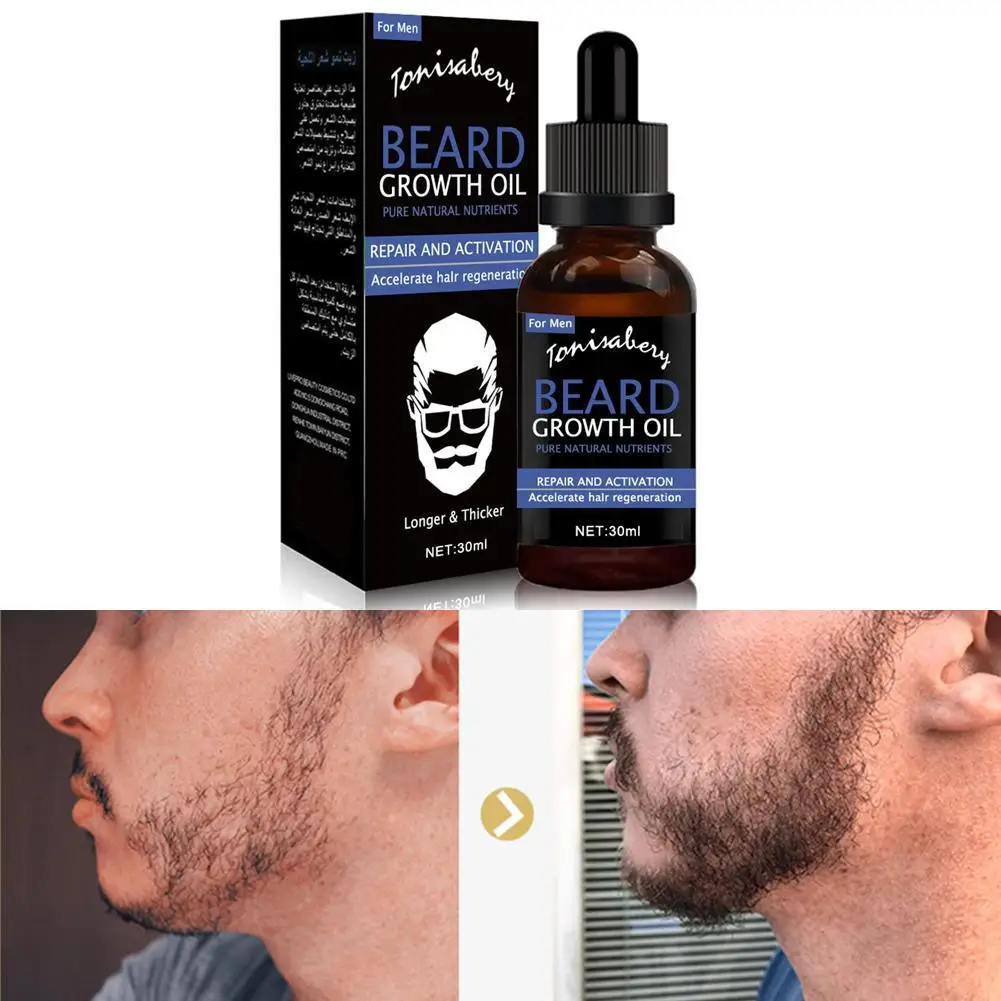 

Thicker Beard Oil Spray Organic Hair Growth Oil Enhancer Fuller Dense Hair Extension Re-growth Essence Hair Loss Product 30ml